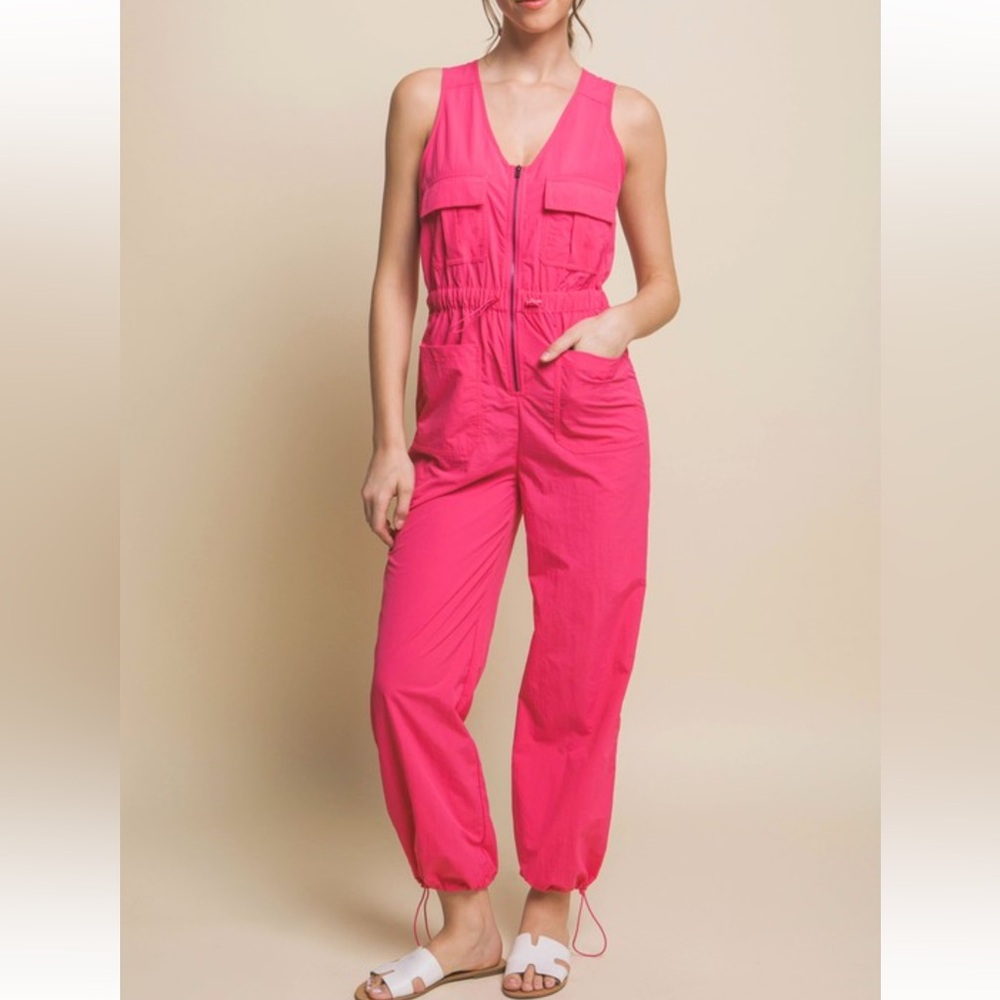 43 Fabulous Cargo Jumpsuit With Elastic Waistband - Picture 1 of 4